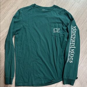 Vineyard Vines Men's Green Long Sleeve Tee like new